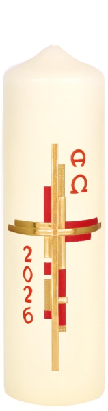 Ostertischkerze 270/70 mm, Dek. 3423